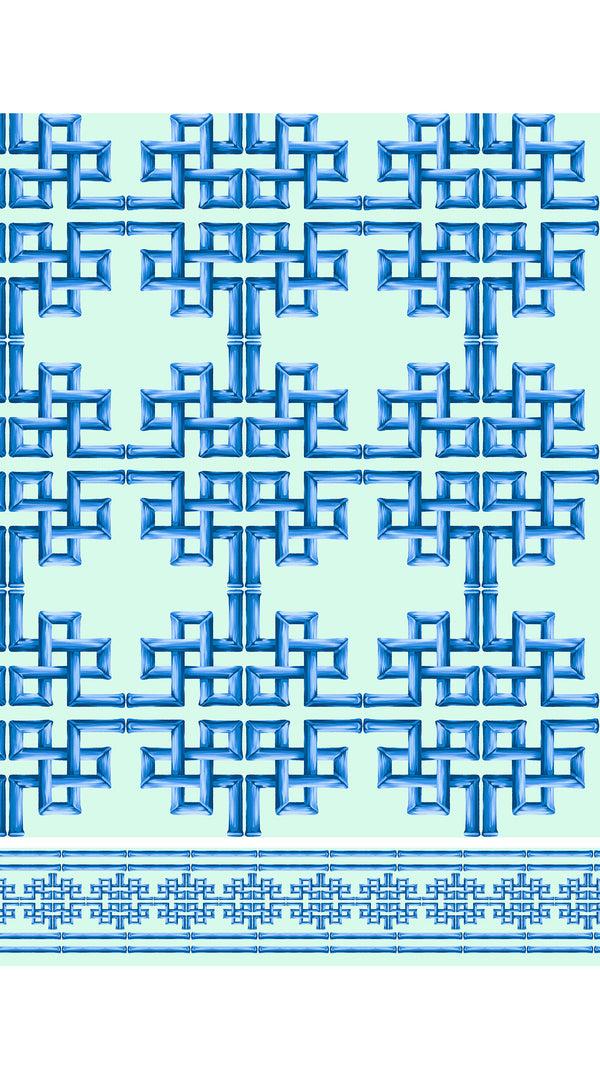 Samantha Sung Audrey Dress #1 Shirt Collar 3/4 Sleeve Long Length Cotton Stretch (Bamboo Grove Pastel)