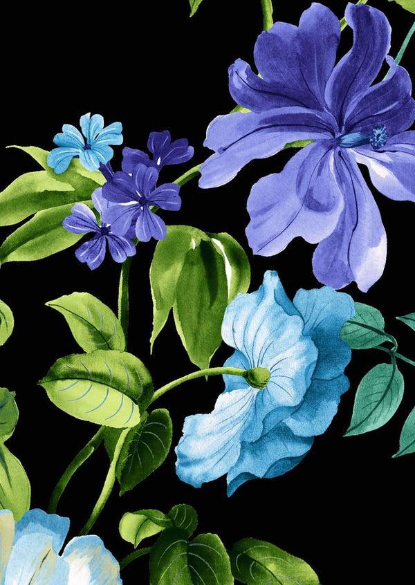 samantha sung Audrey Dress #1 Shirt Collar 3/4 Sleeve Long Length Cotton Stretch (Fiori Florance)