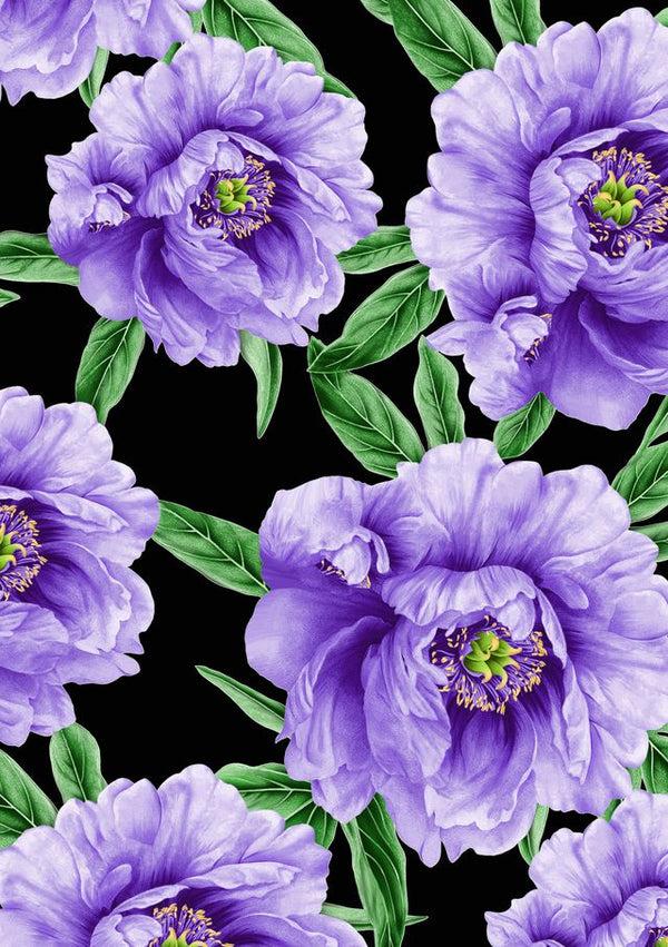 samantha sung Audrey Dress #1 Shirt Collar 3/4 Sleeve Long Length Cotton Stretch (Pastel Magnolia Ground)