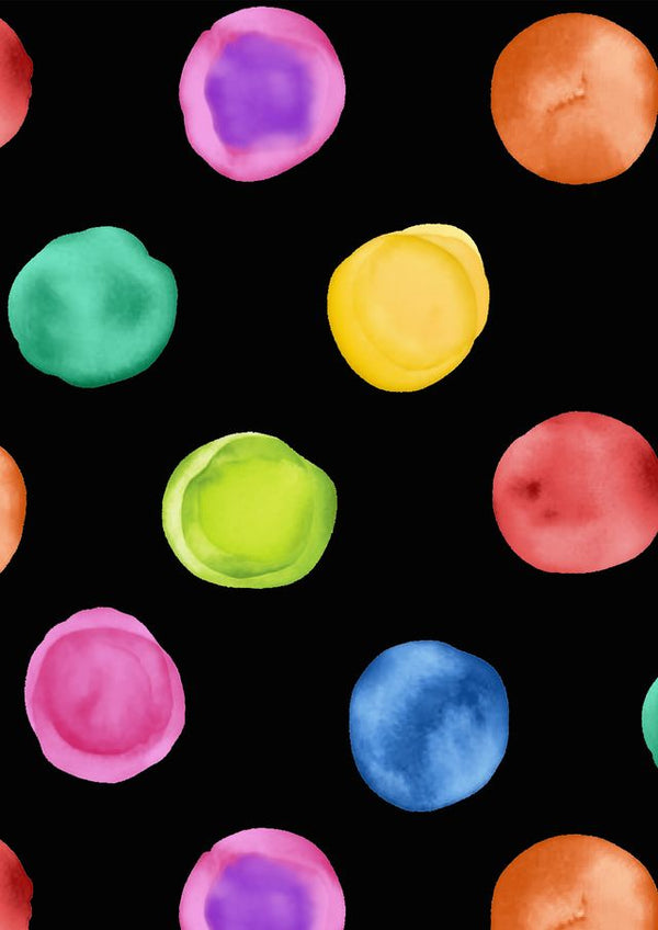 samantha sung Audrey Dress #1 Shirt Collar 3/4 Sleeve Long Length Cotton Stretch (Watercolor Dots Big)