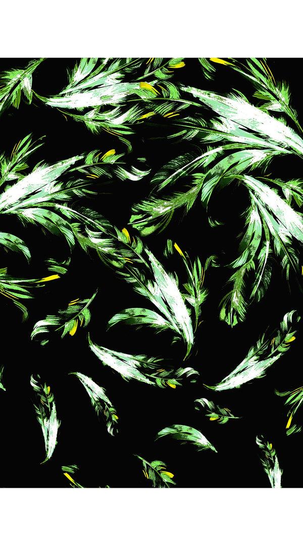 Samantha Sung Audrey Dress #1 Shirt Collar 3/4 Sleeve Midi Length Cotton Stretch (Feather Cascade Mid Pastel)