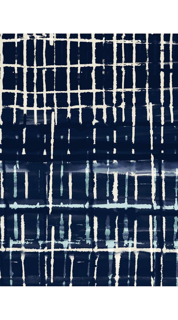 Samantha Sung Audrey Dress #1 Shirt Collar 3/4 Sleeve Midi Length Cotton Stretch (Watercolor Plaid)