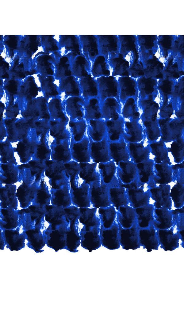 Samantha Sung Audrey Dress #1 Shirt Collar Sleeveless Long Length Poliamide Taffta (Brush Stroke White)