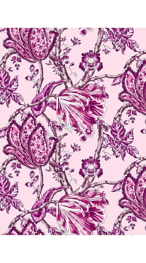 Samantha Sung Audrey Dress #1 Shirt Collar Sleeveless Long Length Cotton Stretch (Lillie Toile Pastel)