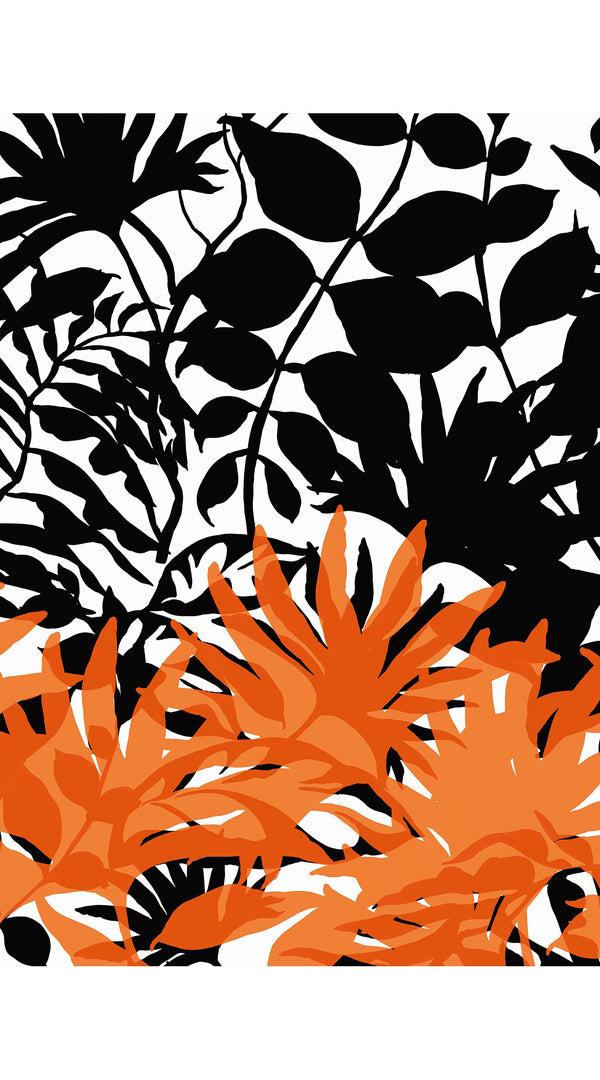 Samantha Sung Audrey Dress #1 Shirt Collar Sleeveless Midi Length Poliamide Taffta (Picasso Mono Flower White Black)