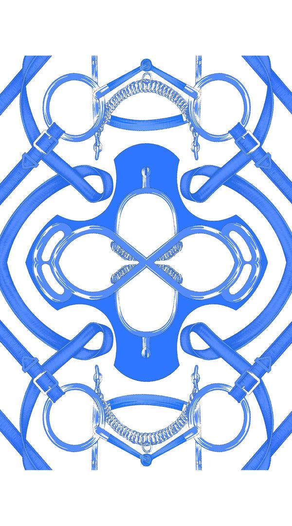 Samantha Sung Audrey Dress #1 Shirt Collar Sleeveless Regular Length Cotton Stretch (Secretariat Horse White Pastel)