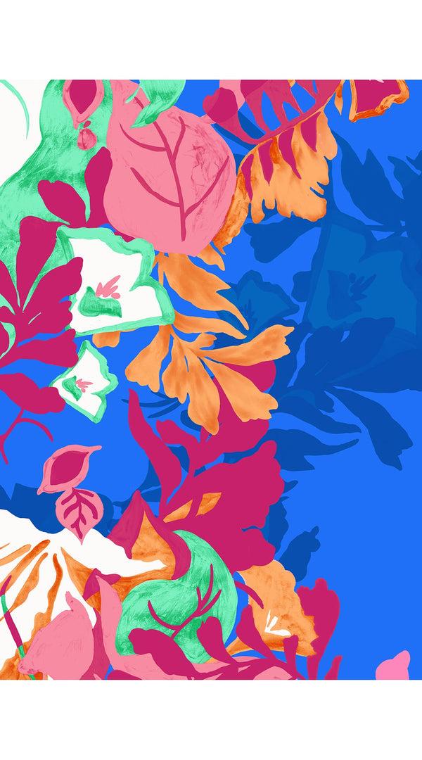 Samantha Sung Audrey Dress #1 Shirt Collar Sleeveless Regular Length Cotton Stretch (Spanish Garden)