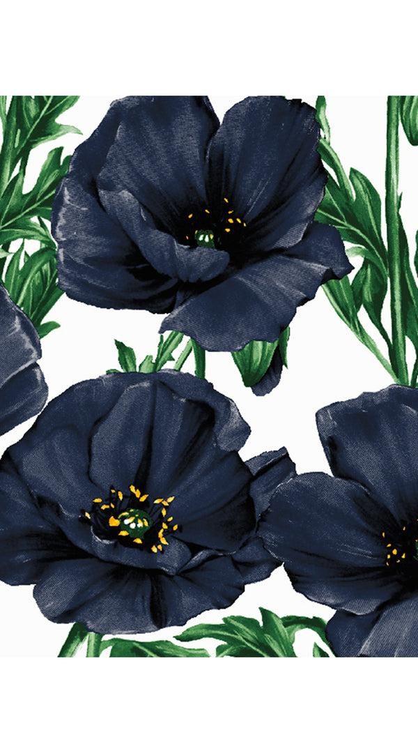 Samantha Sung Audrey Dress #2 Shirt Collar 3/4 Sleeve Cotton Stretch (Poppy Poland Big)