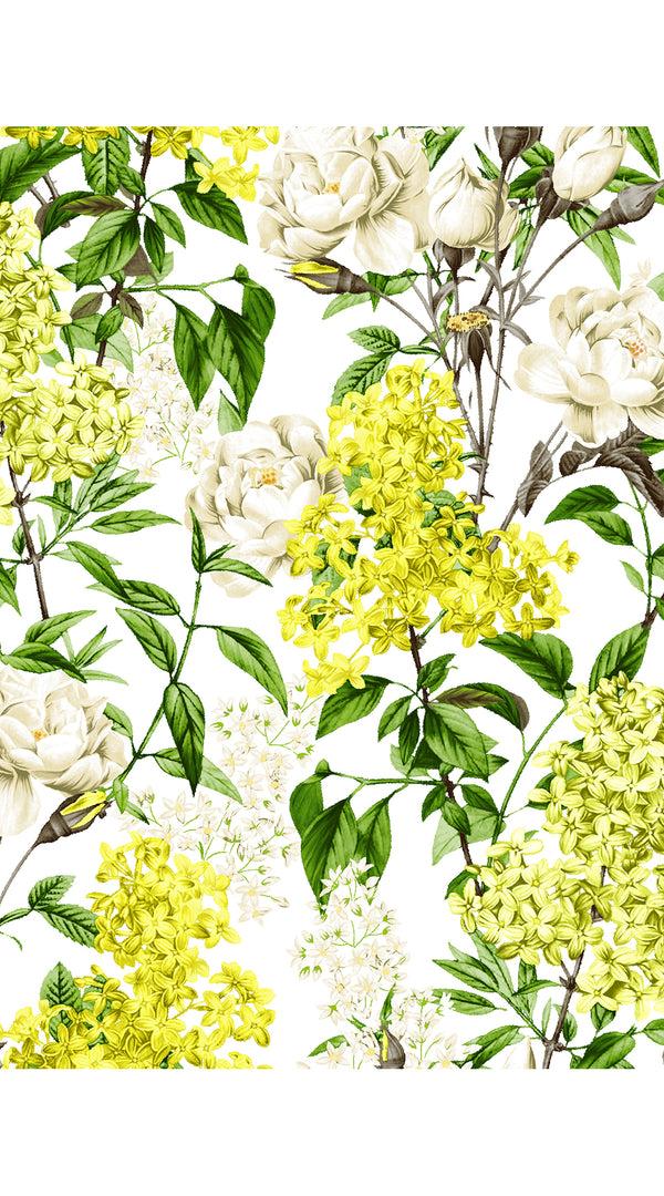 Samantha Sung Audrey Dress #2 Shirt Collar 3/4 Sleeve Long Length Cotton Stretch (Lilac Heaven White)