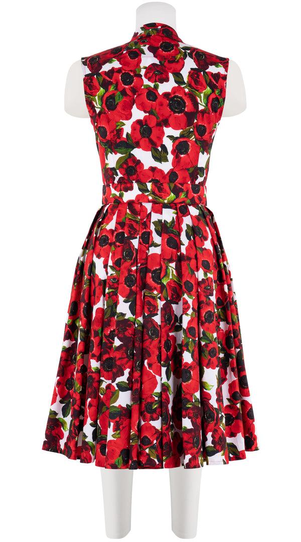 Samantha Sung Audrey Dress #2 Shirt Collar 3/4 Sleeve Long Length Cotton Stretch (Anemon Fokker) 1