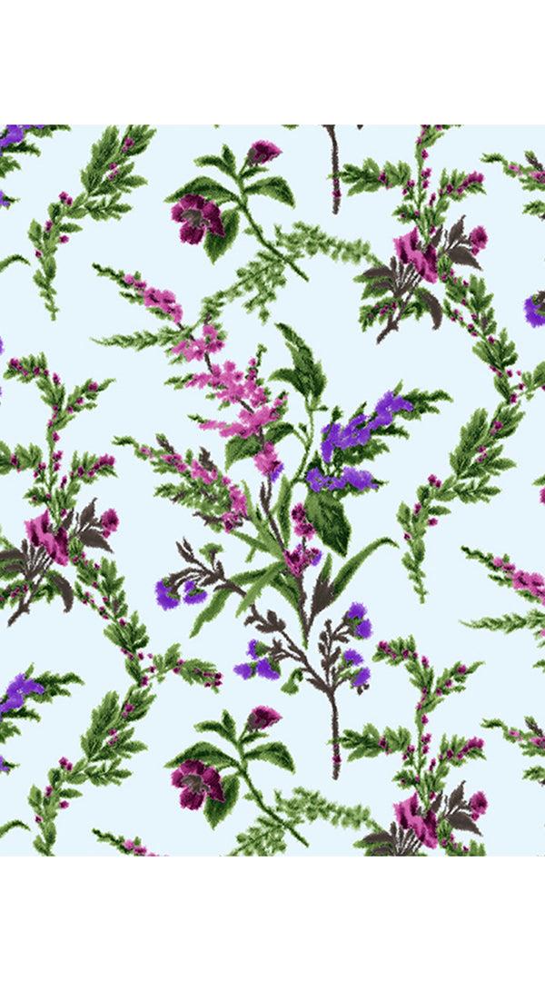 Samantha Sung Audrey Dress #2 Shirt Collar 3/4 Sleeve Long Length Cotton Stretch (Lavender Haze)