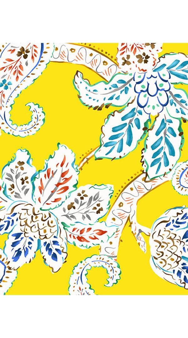 Samantha Sung Audrey Dress #2 Shirt Collar 3/4 Sleeve Long Length Cotton Stretch (Marseille Paisley Big)