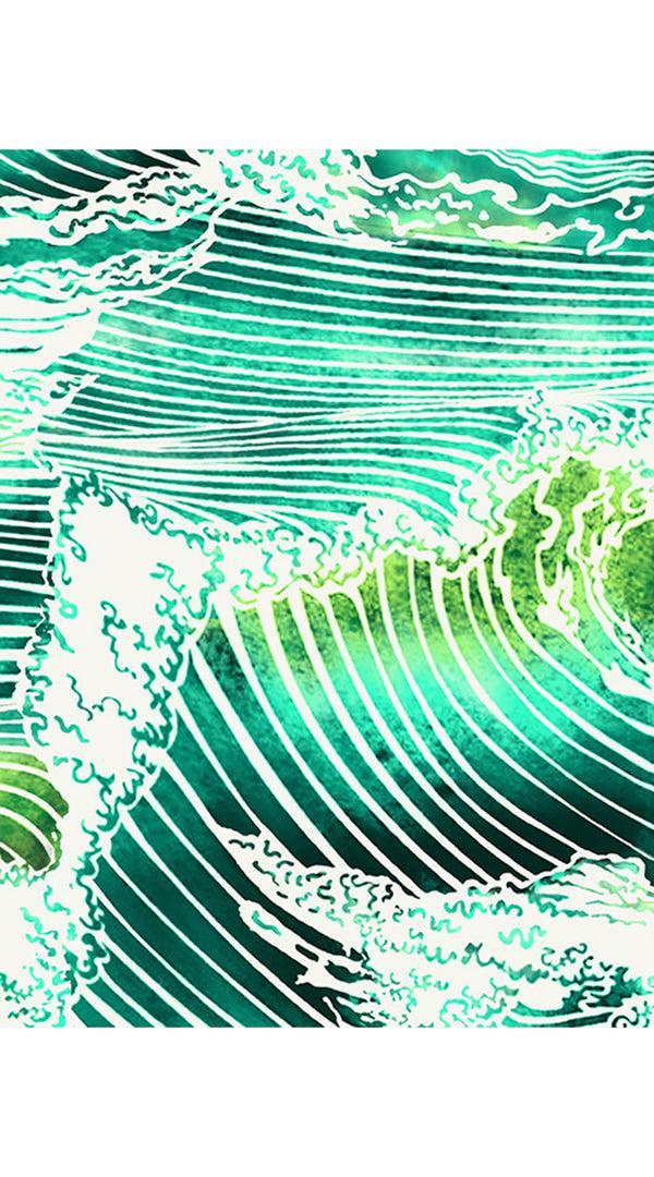 Samantha Sung Audrey Dress #2 Shirt Collar 3/4 Sleeve Long Length Cotton Stretch (Pacific Wave)