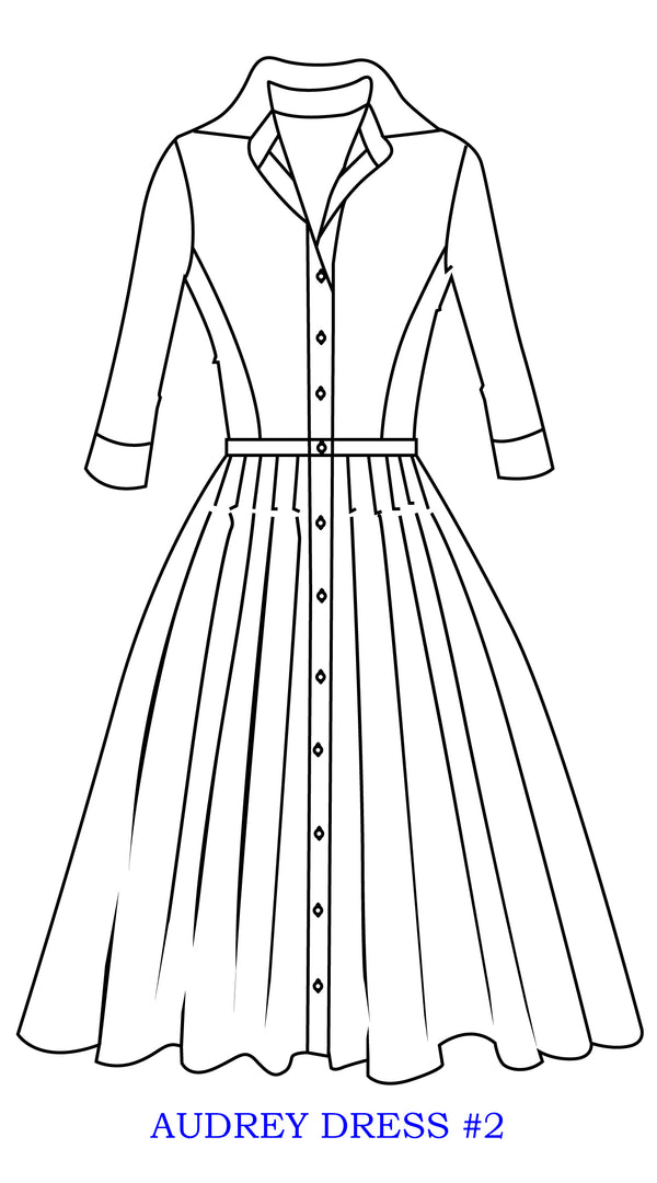 Samantha Sung Audrey Dress #2 Shirt Collar 3/4 Sleeve Long Length Cotton Stretch (Amber Queen)