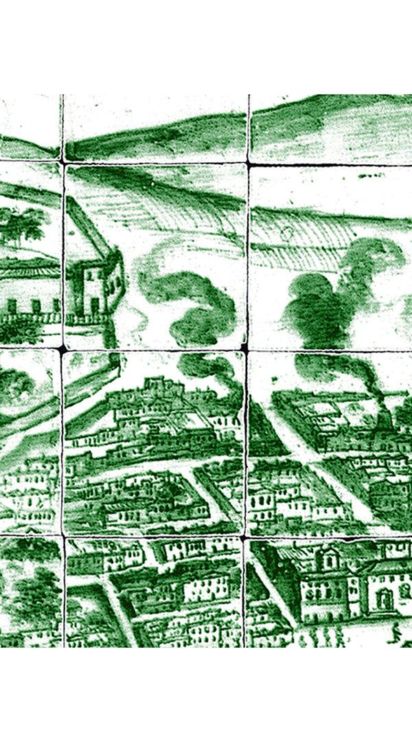 Samantha Sung Audrey Dress #2 Shirt Collar 3/4 Sleeve Long Length Cotton Stretch (Azulejo All Over)