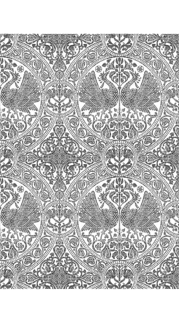 Samantha Sung Audrey Dress #2 Shirt Collar 3/4 Sleeve Long Length Cotton Stretch (Peacock Toile White)