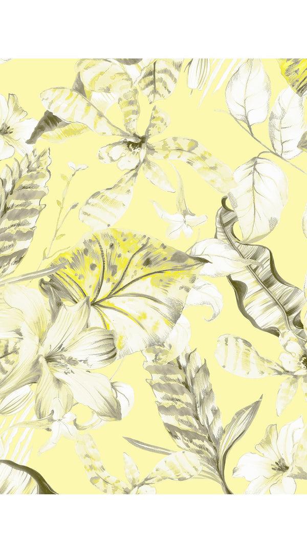 Samantha Sung Audrey Dress #2 Shirt Collar 3/4 Sleeve Midi Length Cotton Stretch (Botanic Santuary Pastel)