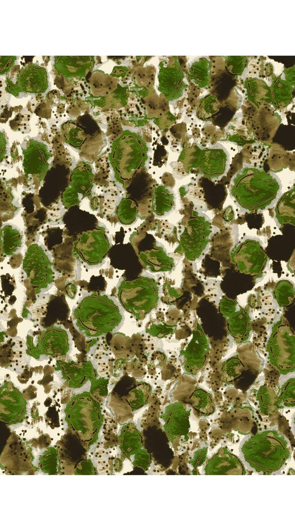 Samantha Sung Audrey Dress #2 Shirt Collar 3/4 Sleeve Midi Length Poplin Stretch (Animal Dots)