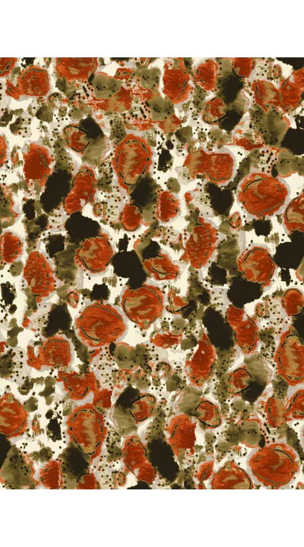 Samantha Sung Audrey Dress #2 Shirt Collar 3/4 Sleeve Midi Length Poplin Stretch (Animal Dots)