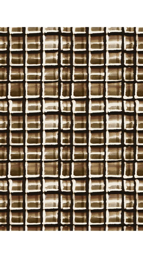 Samantha Sung Audrey Dress #2 Shirt Collar 3/4 Sleeve Midi Length Poplin Stretch (Watercolor Check)