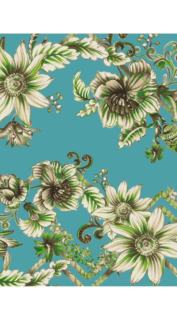 samantha sung Audrey Dress #3 Shirt Collar 3/4 Sleeve Regular Length Cotton Stretch (Flower Luxembrug Ivory)