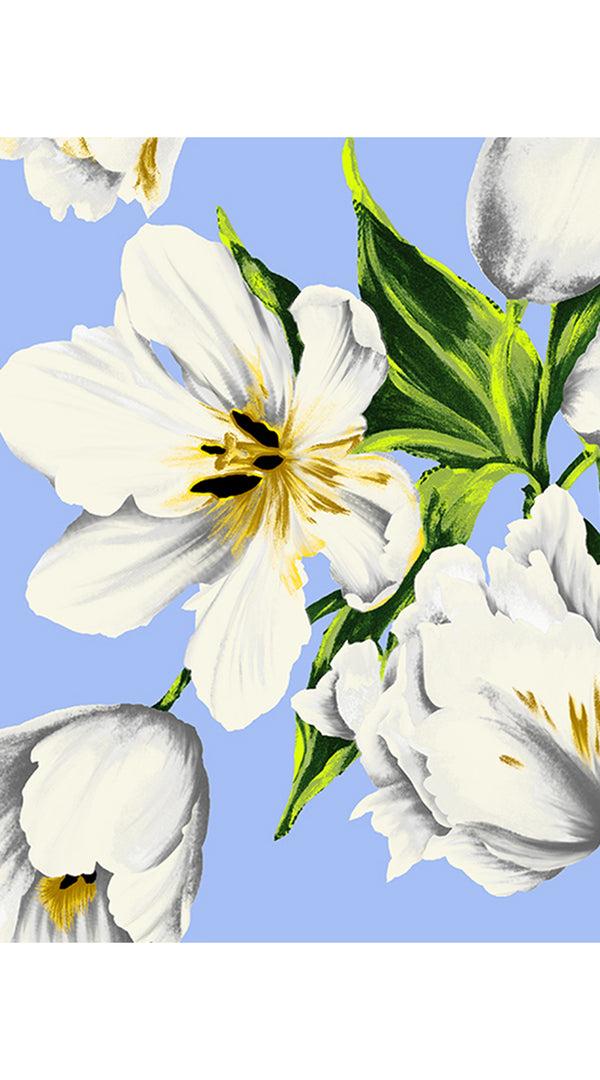 samantha sung Audrey Dress #3 Shirt Collar Cap Sleeve Long +3 Length Cotton Stretch (Emperor Tulip Pastel)