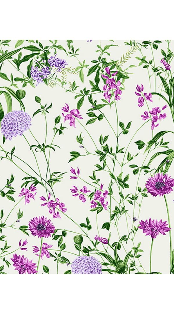 samantha sung Audrey Dress #4 Crew Neck 3/4 Tie Sleeve Midi Length Cotton Musola (Hempstead Flower)