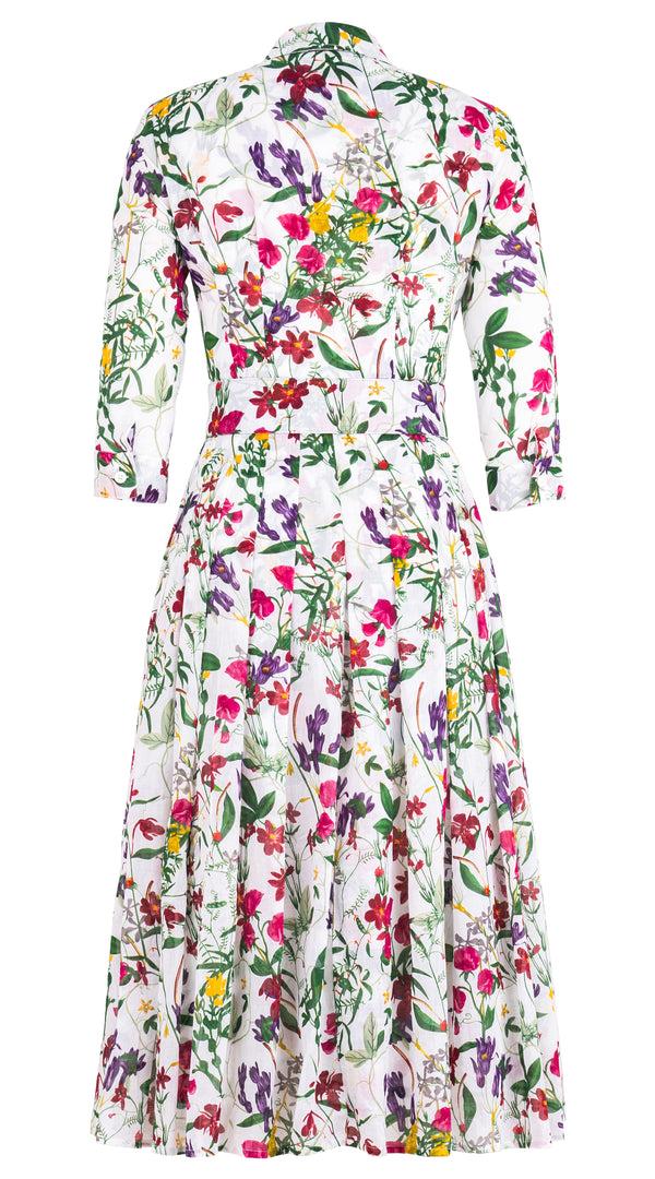 Samantha Sung Audrey Dress #4 Shirt Collar 3/4 Sleeve Long Length Cotton Musola (Fairy Tail Flower) 3