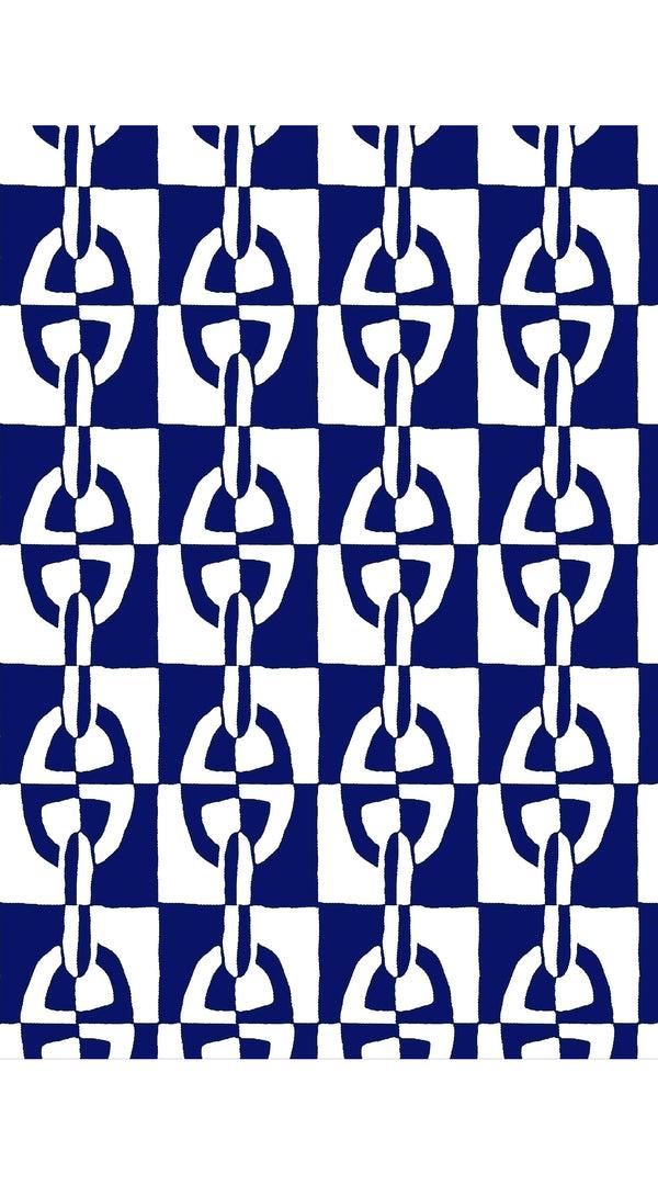 Samantha Sung Audrey Dress #4 Shirt Collar 3/4 Sleeve Long Length Cotton Stretch (Geometric Chain)