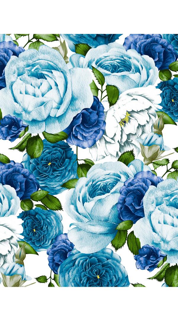 Samantha Sung Audrey Dress #4 Shirt Collar 3/4 Sleeve Long Length Cotton Musola (Rose Wallpaper)