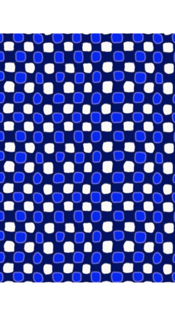 Samantha Sung Audrey Dress #4 Shirt Collar 3/4 Sleeve Long Length Cotton Musola (Tie Dye Gingham Small)