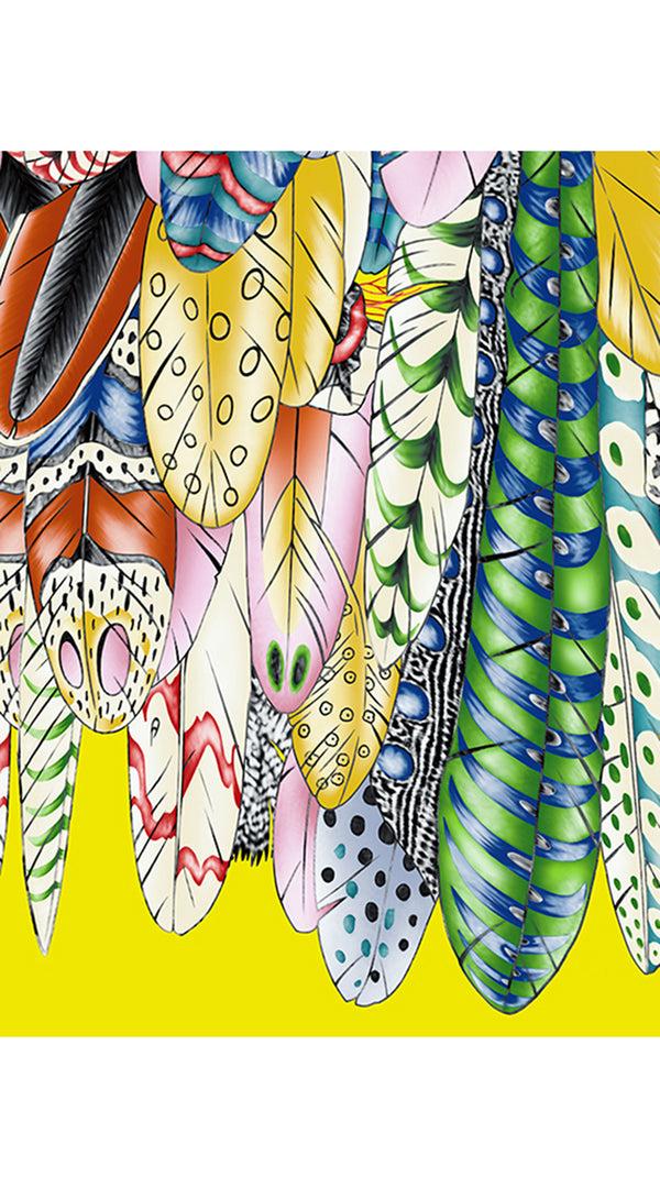 Samantha Sung Audrey Dress #4 Shirt Collar 3/4 Sleeve Long Length Cotton Stretch (African Feather)