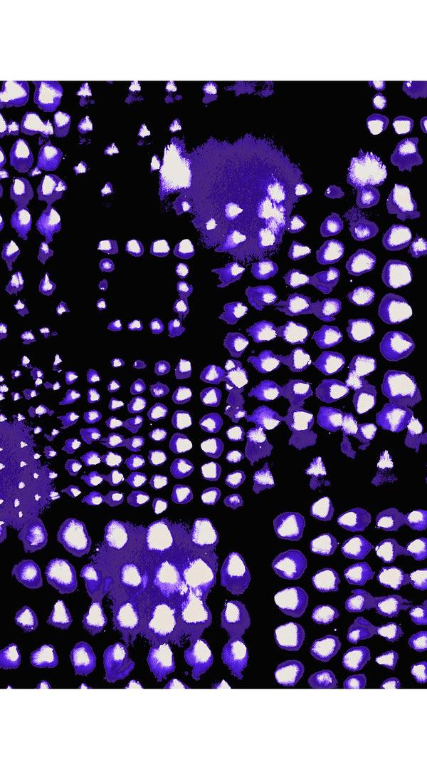 Samantha Sung Audrey Dress #4 Shirt Collar 3/4 Sleeve Midi Length Cotton Musola (Tie Dye Geometric Bright)