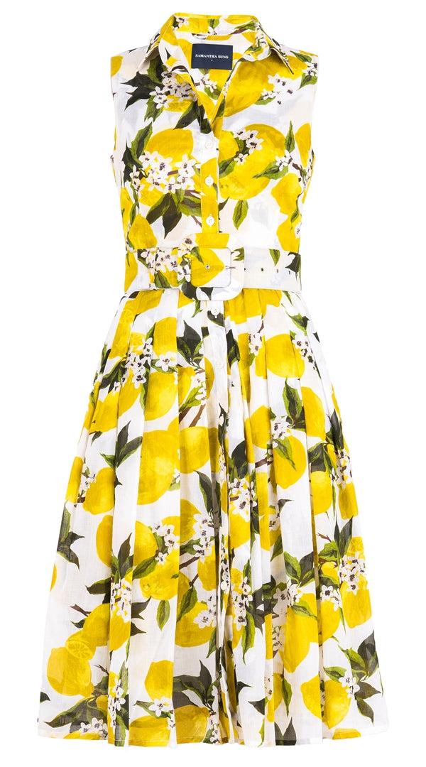 Samantha Sung Audrey Dress #4 Shirt Collar Sleeveless Long Musola (Lemon Original) 2