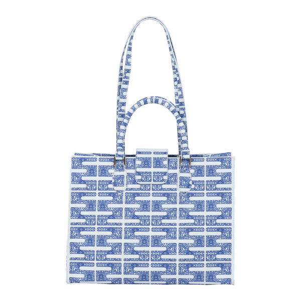 Samantha Sung Audrey Tote_Medium_Bauhaus SS_White Admiral Blue