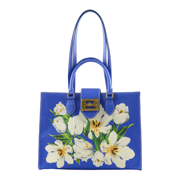 samantha sung Audrey Tote_Medium_Emperor Tulip Bright_Blue