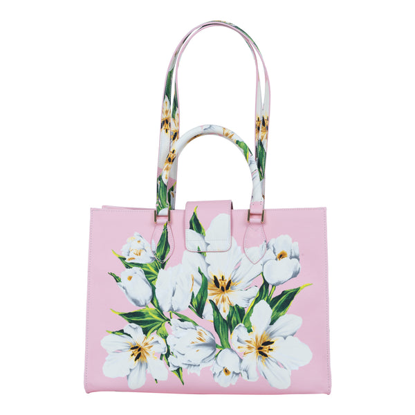 Samantha Sung Audrey Tote_Medium_Emperor Tulip Pastel_Soft Pink