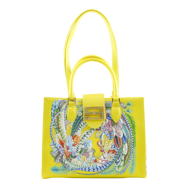 samantha sung Audrey Tote_Medium_Feather Fancy_Yellow