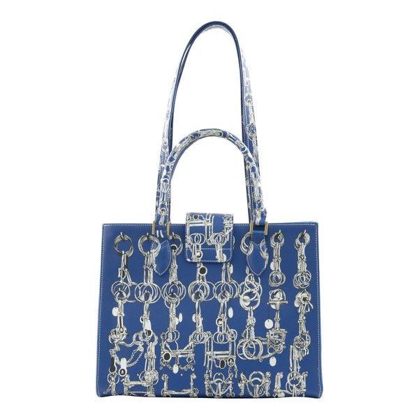 Samantha Sung Audrey Tote_Medium_Horse Chain_Cobalt Blue
