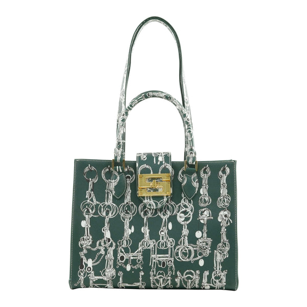 samantha sung Audrey Tote_Medium_Horse Chain_Ivy Green