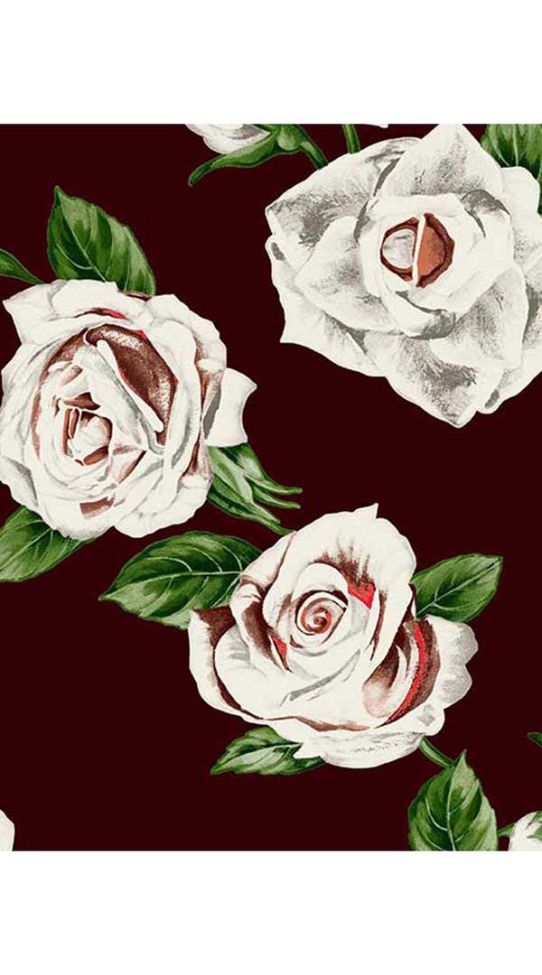 Samantha Sung Avenue Dress Shirt Collar 3/4 Sleeve Midi Length Cotton Musola (Iceberg Rose)