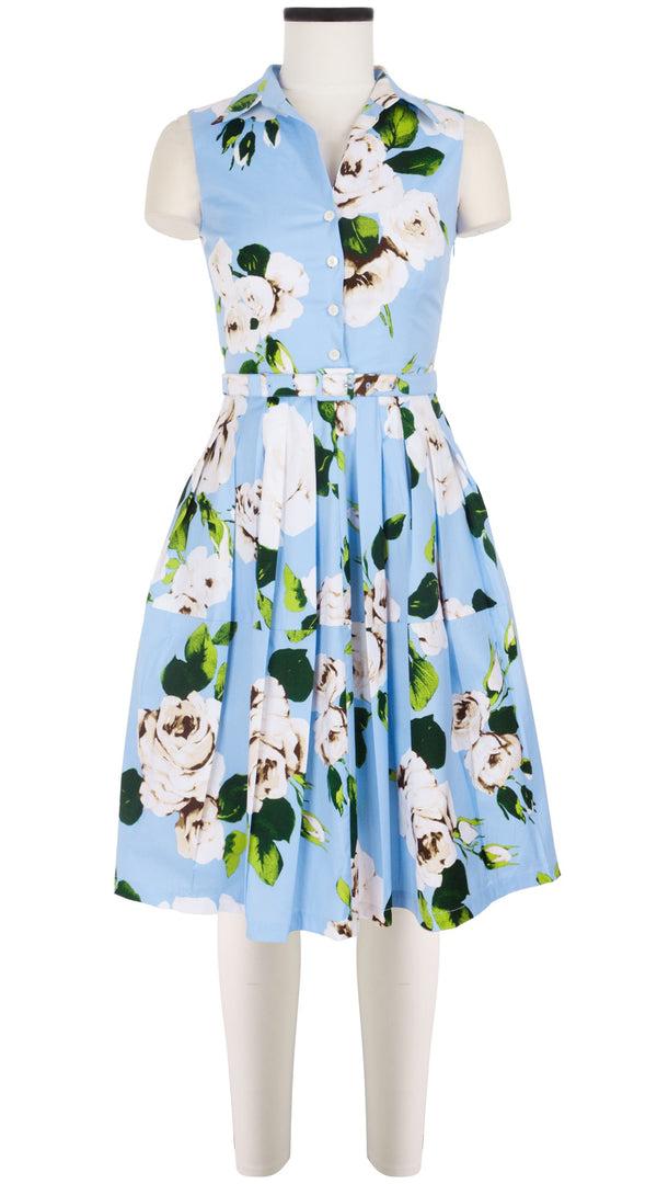 samantha sung Claire Dress Shirt Collar Sleeveless Cotton Stretch (Amber Queen)