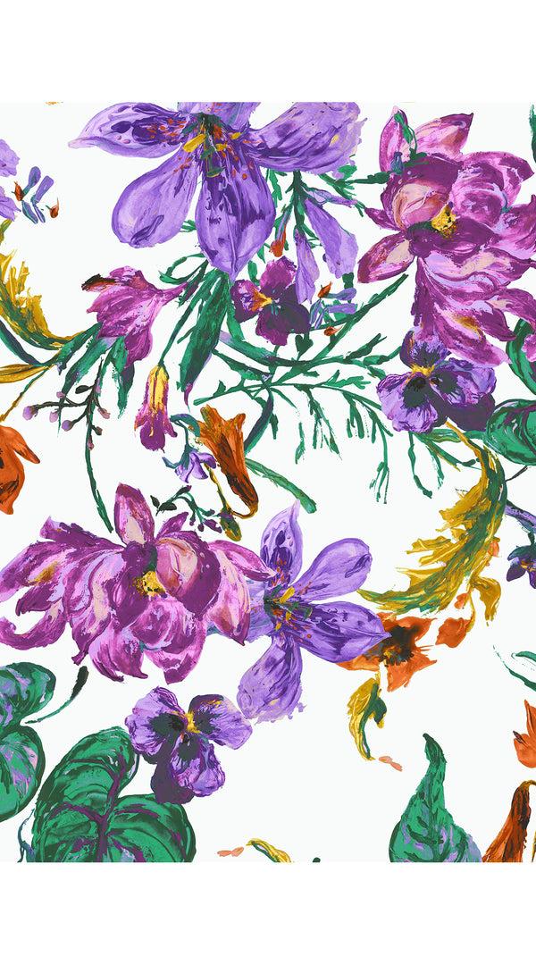 Samantha Sung Claire Dress Shirt Collar Sleeveless Regular Length Cotton Stretch (Gogh Summer)