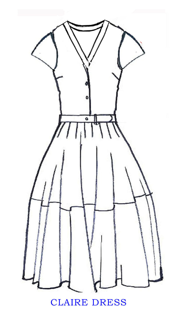 Samantha Sung Claire Dress V Neck Cap Sleeve Regular Length Cotton Stretch (White Crane All Over)