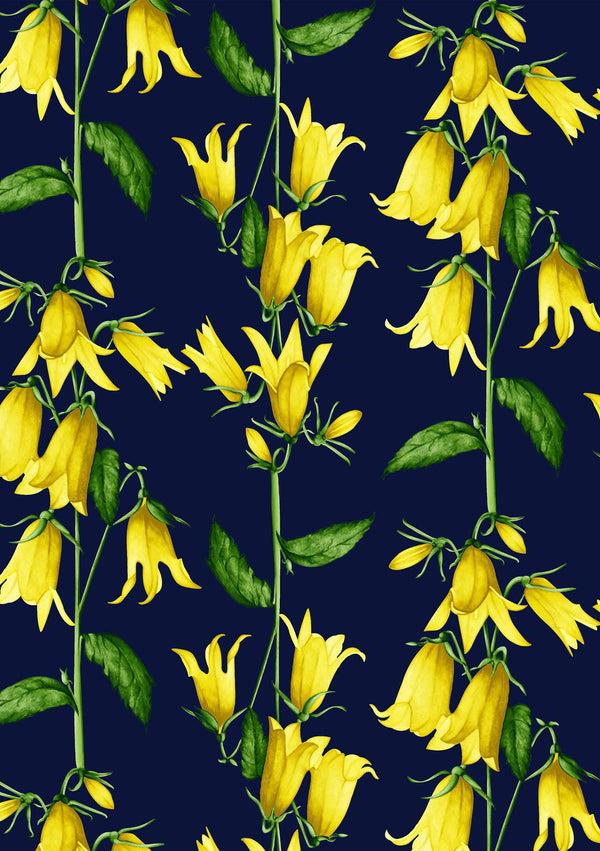 Samantha Sung [Create Your Own] Cotton Musola (Blue Bell Flower Small Pastel)