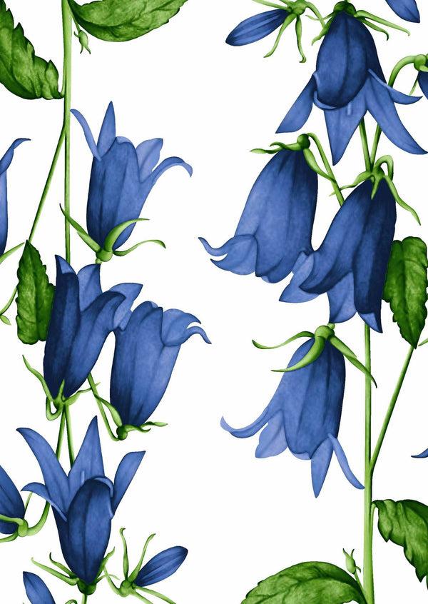 Samantha Sung [Create Your Own] Cotton Musola (Blue Bell Flower Small White)