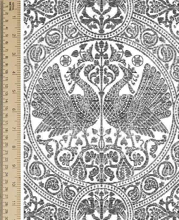 Samantha Sung [Create Your Own] Cotton Musola (Peacock Toile White)