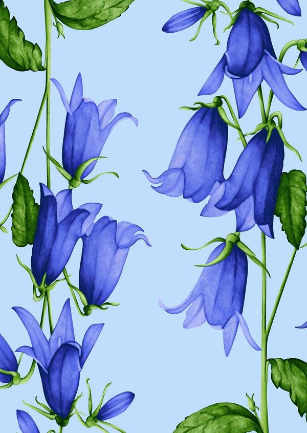 Samantha Sung [Create Your Own] Cotton Stretch (Blue Bell Flower Small Pastel)