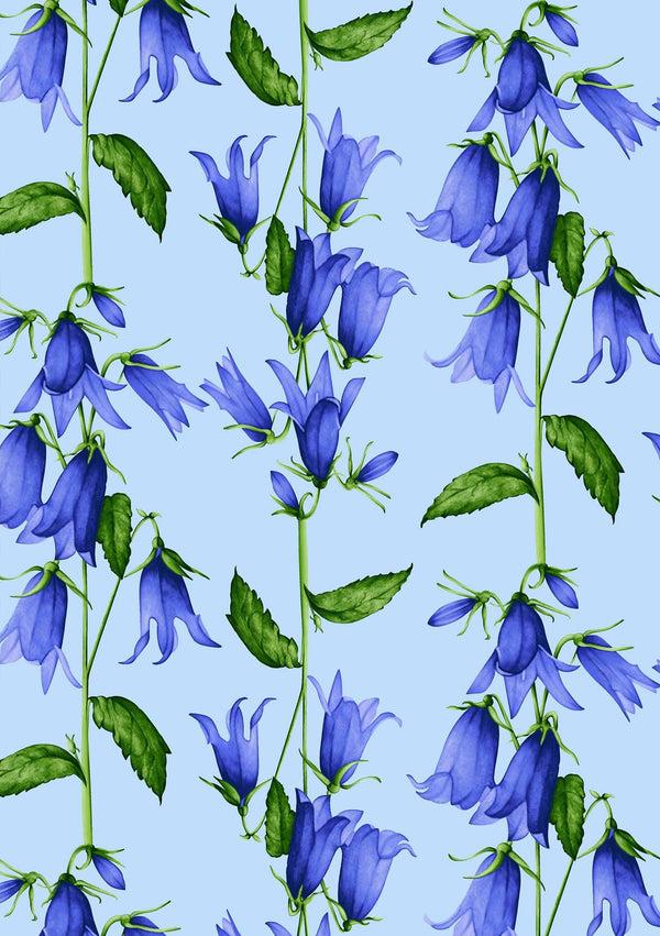 Samantha Sung [Create Your Own] Cotton Stretch (Blue Bell Flower Small Pastel)