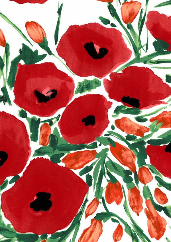 Samantha Sung [Create Your Own] Cotton Stretch (Fiori Poppy Big White)